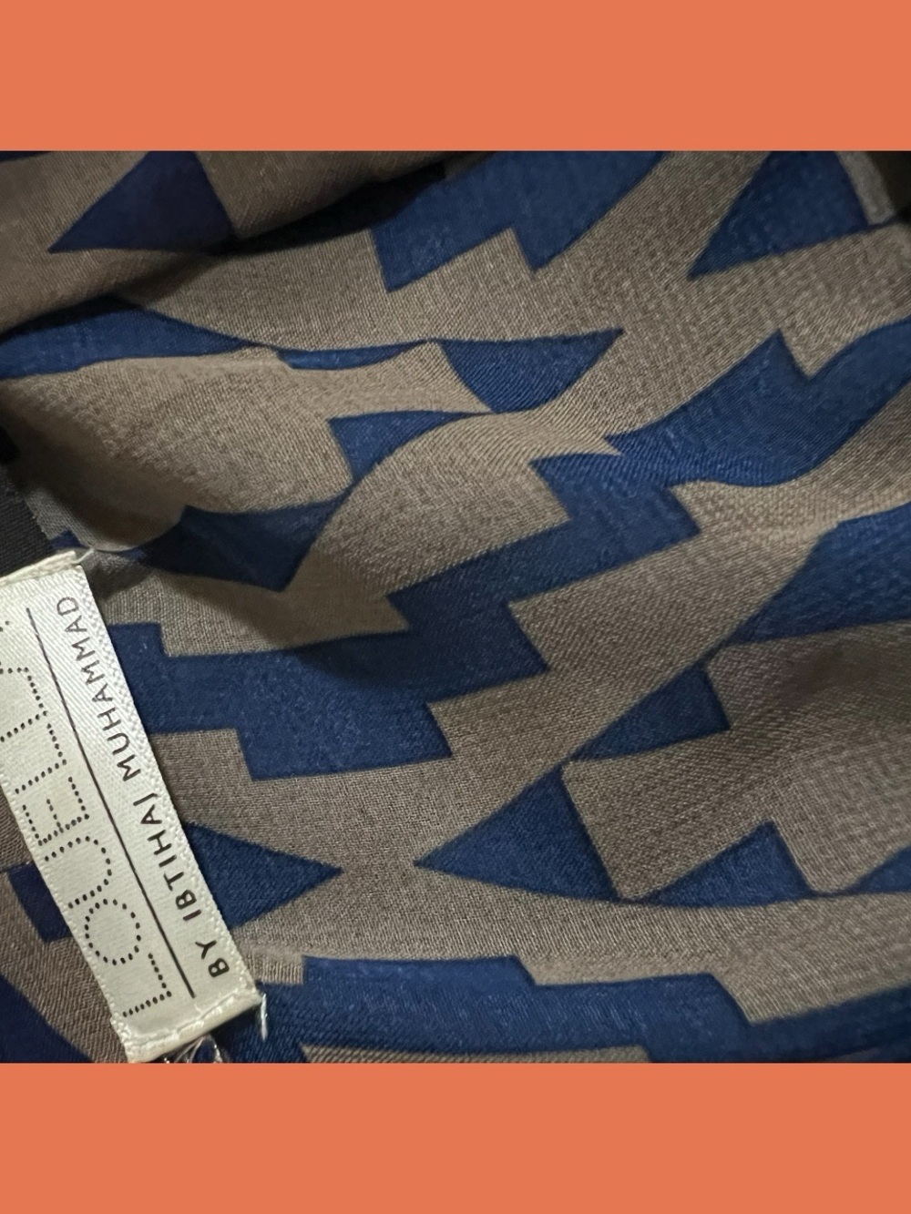 Blue Ikat Caftan Kimono / Made in LA /
Louella by Ibtihaj Muhammad / Boho - Picture 4 of 4